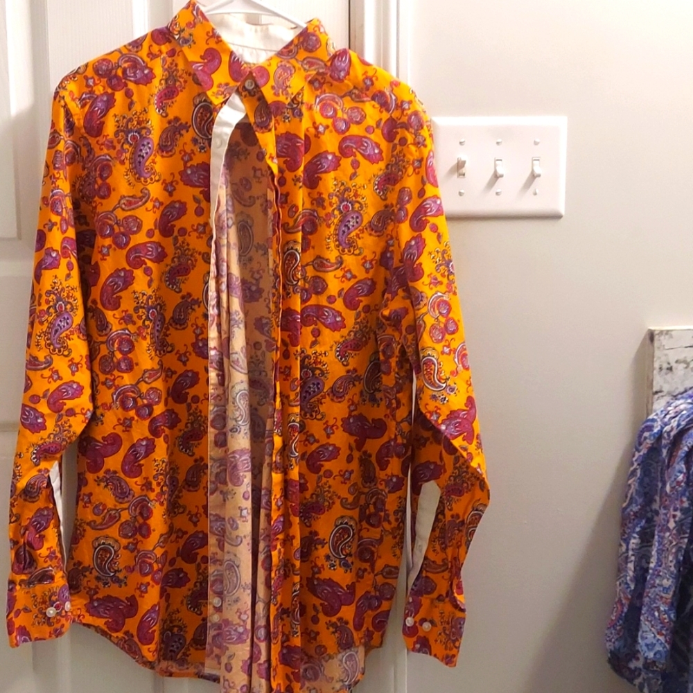 Orange Paisley Shirt 👕